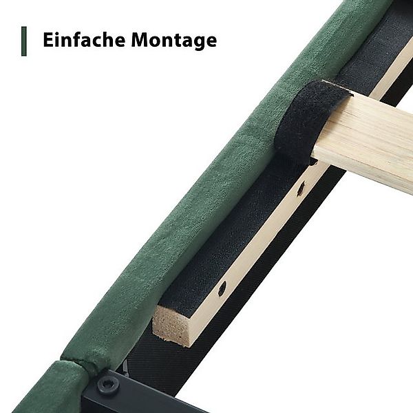 STILVORA Polsterbett 140x200 Bettgestell mit Lattenrost & Kopfteil,Modernes günstig online kaufen