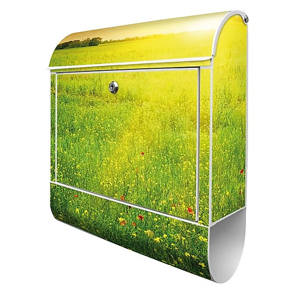 Banjado Design Briefkasten Weiß Pulverbeschichtet 39x47x14cm 2 Schlüssel Mi günstig online kaufen