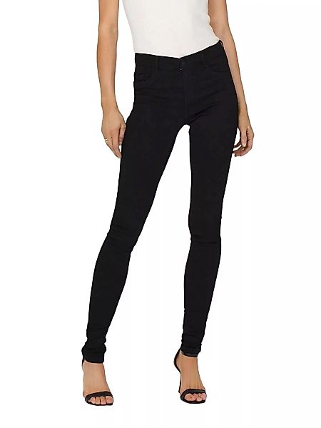Only Damen Jeans onlRAIN REG SKINNY JEANS CRY6060 - Skinny Fit - Schwarz - günstig online kaufen