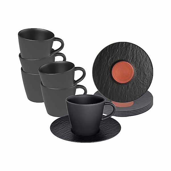 Villeroy & Boch Tasse "Espressotassen mit Untertassen Manufacture Rock Glow günstig online kaufen