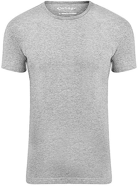 Garage Stretch Basic T-Shirt Grau Rundhals - Größe S günstig online kaufen