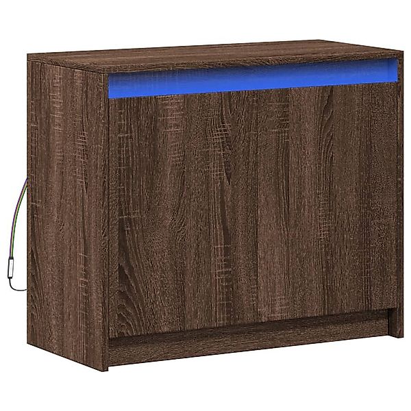 vidaXL Sideboard LED-Sideboard Braun Eichen-Optik 72x34x61 günstig online kaufen