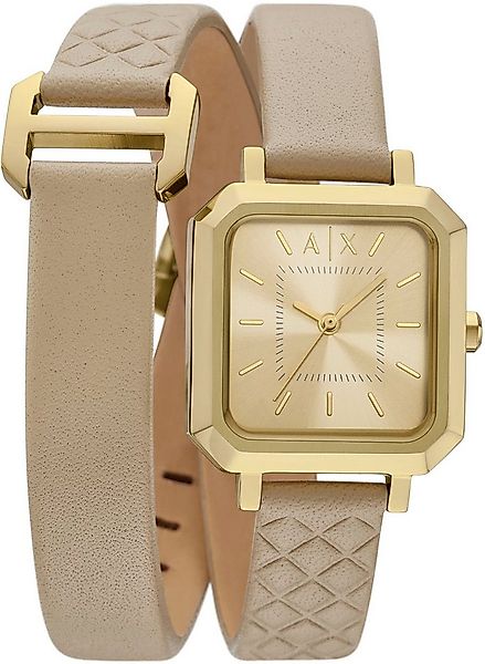 ARMANI EXCHANGE Quarzuhr AX5728, Armbanduhr, Damenuhr, analog, Lederarmband günstig online kaufen