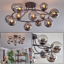 hofstein Deckenleuchte Deckenlampe aus Metall/Glas in günstig online kaufen