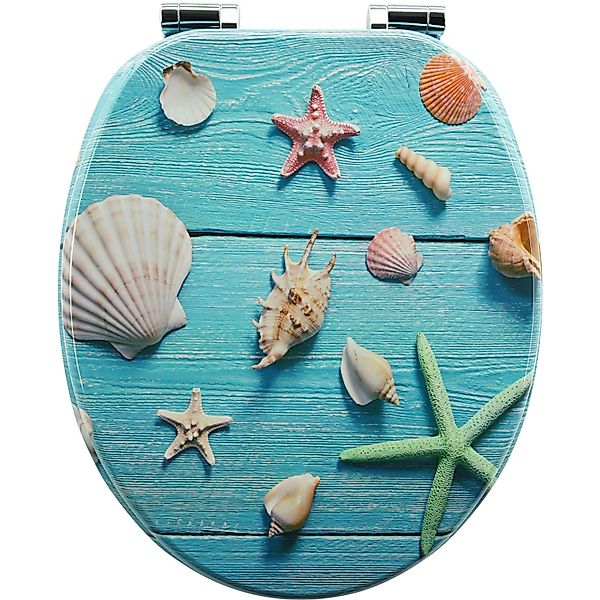 Sanfino WC Sitz Blue Star Toilettendeckel mit Absenkautomatik aus Holz günstig online kaufen