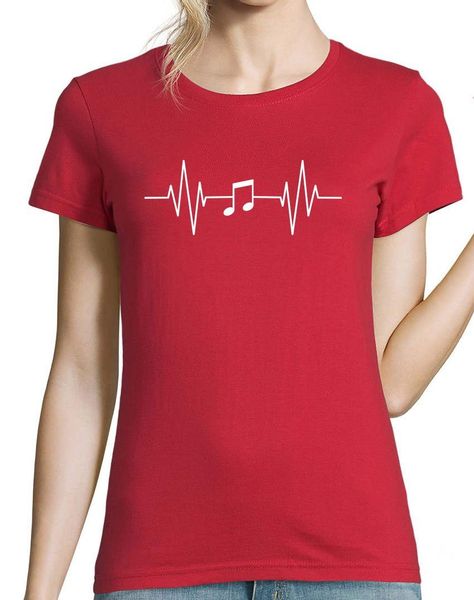 Youth Designz T-Shirt Heartbeat Musik Note günstig online kaufen