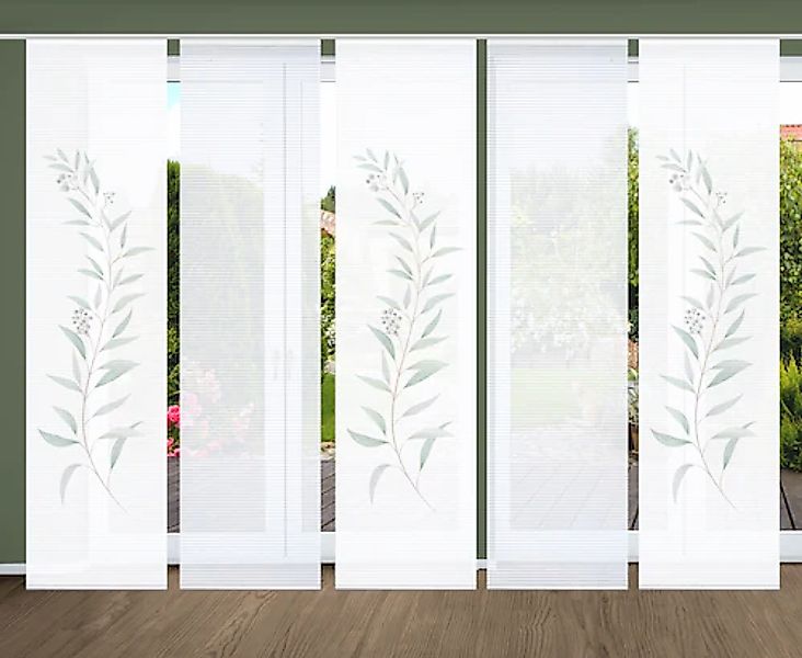 HOME in green Schiebegardine »CELSO« Paneelwagen 5 Stk. tlg. SET DIGITALDRU günstig online kaufen