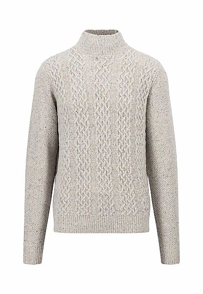 FYNCH-HATTON Strickpullover, mit Stehkragen und Zopfmuster günstig online kaufen