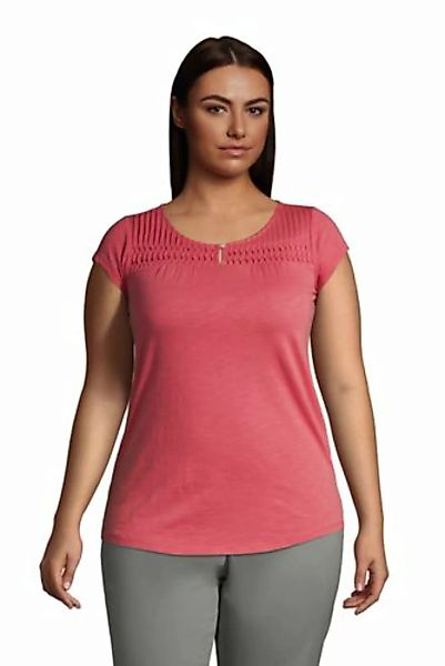 Shirt mit Biesen in großen Größen, Damen, Größe: 48-50 Plusgrößen, Rot, Bau günstig online kaufen