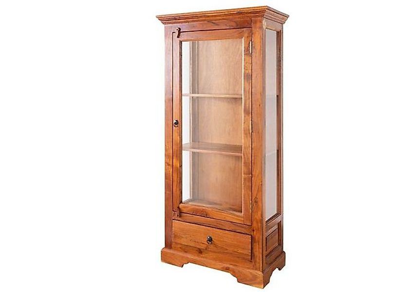 Massivmoebel24 Standvitrine #0527 (Vitrine Akazie 72x40x155 honig  lackiert günstig online kaufen