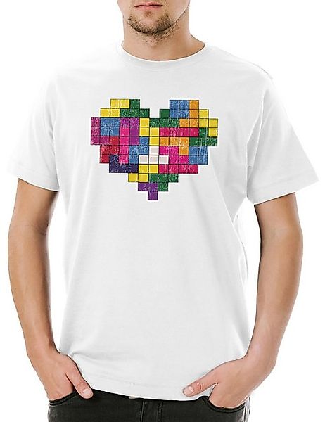 Urban Backwoods Print-Shirt Urban Backwoods Cube Heart Herren T-Shirt Weiß günstig online kaufen