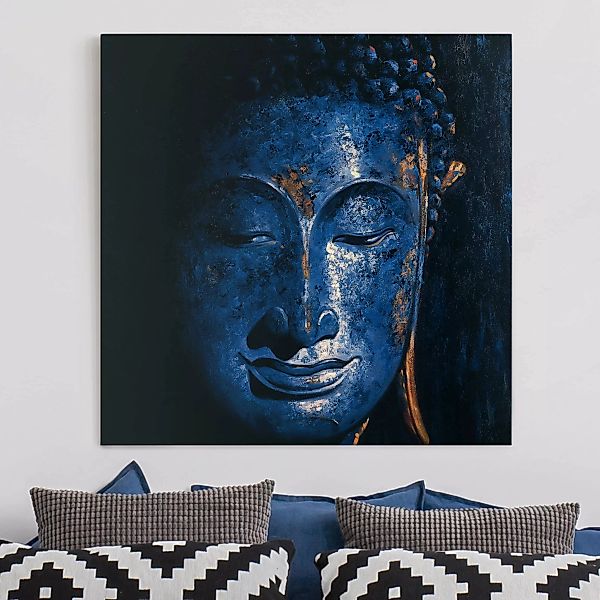 Leinwandbild - Quadrat Delhi Buddha günstig online kaufen