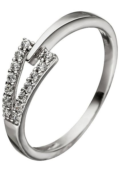 JOBO Goldring, 333 Weißgold mit Zirkonia günstig online kaufen