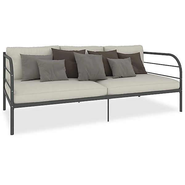 vidaXL Tagesbett-Rahmen Grau Metall 90x200 cm618443 günstig online kaufen