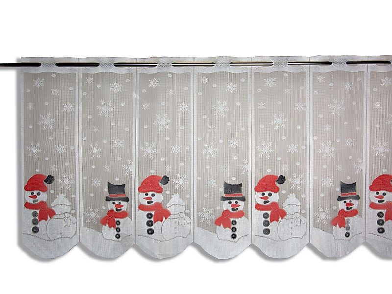 Clever-Kauf-24 Scheibengardine Scheibengardine Schneemann Schneeflocke, HxB günstig online kaufen