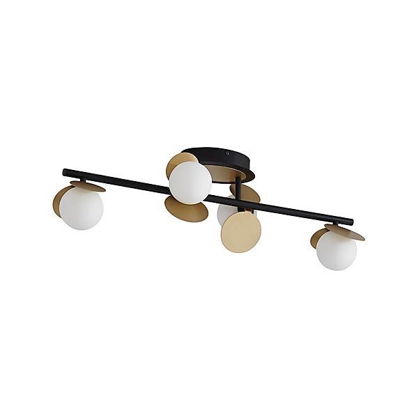 Lucande LED Deckenleuchte Pallo 10020078 Dimmbar Modern in Schwarz aus Meta günstig online kaufen