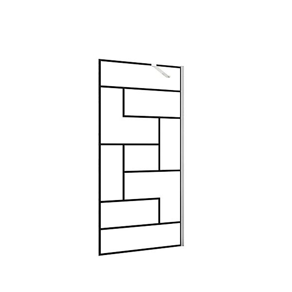 Duschparadies 80 x 200cm Walk in Dusche 8mm Nano Glas Duschwand Glasdekor G günstig online kaufen