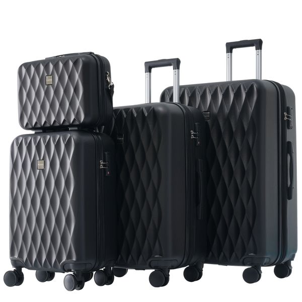 OKWISH Trolleyset Hartschalentrolley, 4 Rollen, (S-M-L-XL-Set, günstig online kaufen