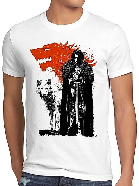 style3 T-Shirt Schattenwolf snow winterfell jon königslande game of thrones günstig online kaufen