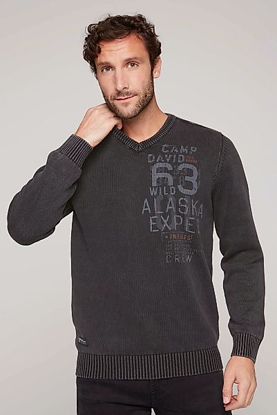 CAMP DAVID V-Ausschnitt-Pullover, aus Baumwolle günstig online kaufen