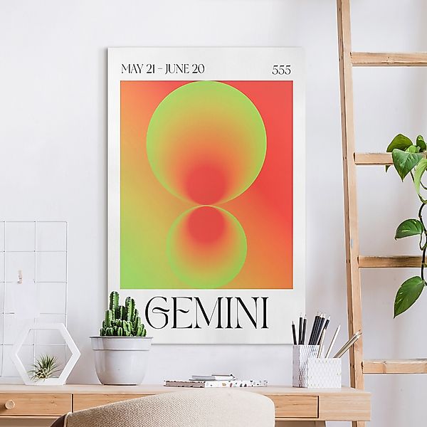 Leinwandbild Zwillinge - Neon Poster günstig online kaufen