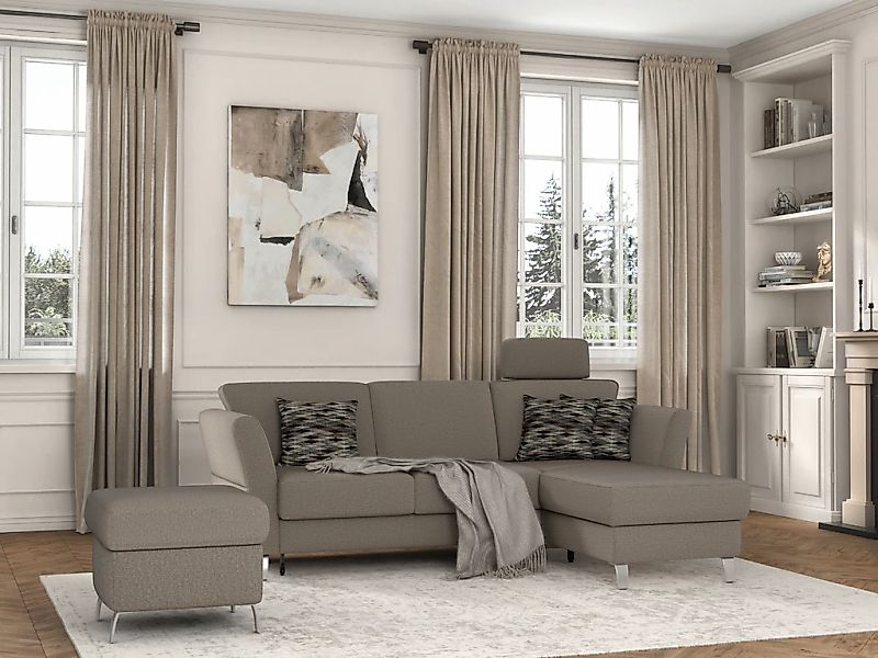 sit&more Ecksofa »Visby L-Form« wahlweise mit Bettfunktion und Bettkasten, günstig online kaufen