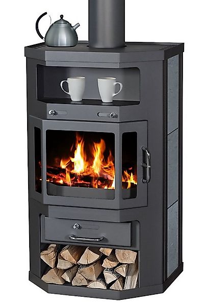 Victoria 05 Kaminofen EEK A Taro Speckstein, schwarz, dauerbrandfähig, 10,0 günstig online kaufen