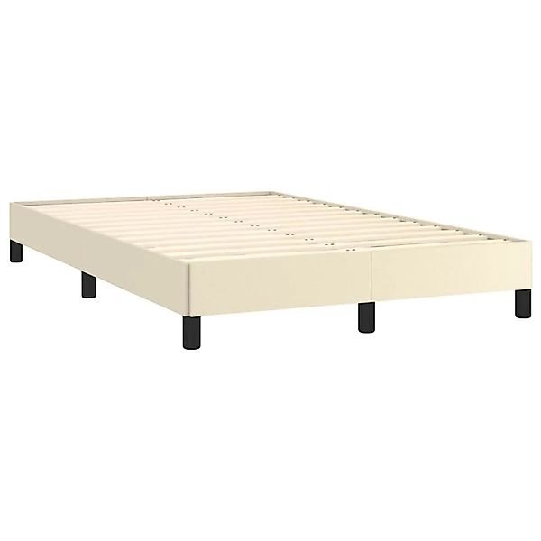 vidaXL Bettgestell Ohne Matratze Creme 120x190 cm Kunstleder 379498 günstig online kaufen