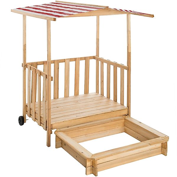 tectake Sandkasten Sandkiste und Spielveranda mit günstig online kaufen