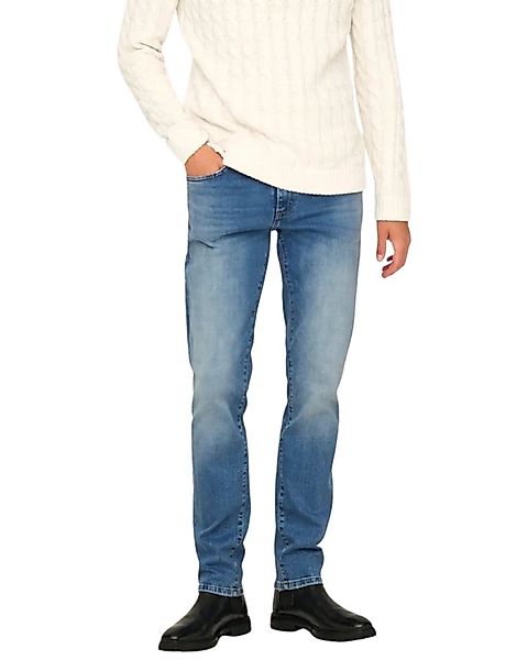 ONLY & SONS Regular-fit-Jeans used look, mit Reißverschluss günstig online kaufen