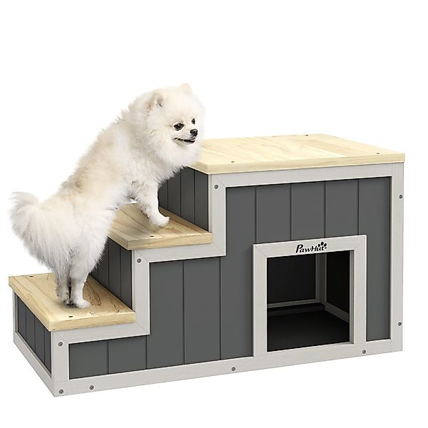 PawHut Haustiertreppe Hundetreppe, Katzentreppe mit Höhle günstig online kaufen