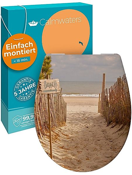 Calmwaters WC-Sitz Motiv Original, Motiv Sandstrand, Made EU, Absenkautomat günstig online kaufen