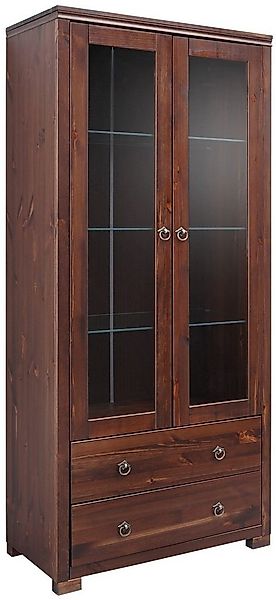 OTTO home Vitrine Gotland Breite 80 cm, Höhe 178 cm, mit Glastüren, aus mas günstig online kaufen