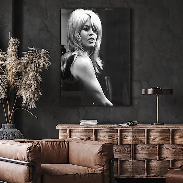 queence Acrylglasbild »Nero«, Schwarz-Weiß-Frau-Stars-Portrait-Foto-Film-Fi günstig online kaufen