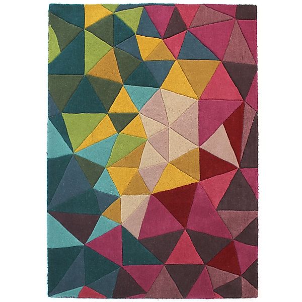 KADIMA DESIGN Wollteppich Farbenfroher Wolle Designer-Teppich günstig online kaufen