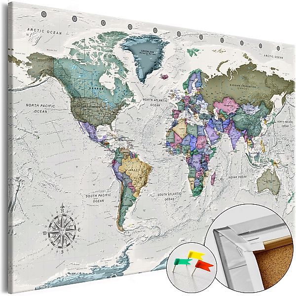 Korkbild - World Destinations (1 Part) Wide [cork Map] günstig online kaufen