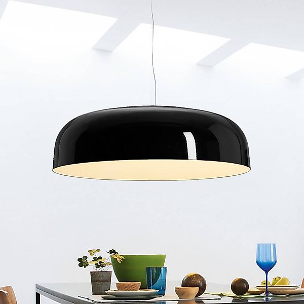 Oluce LED-Hängeleuchte Canopy, Ø 60 cm, schwarz, Aluminium günstig online kaufen