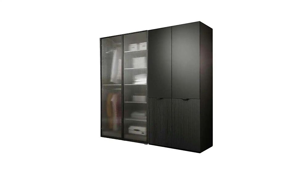 Drehtürenschrank  Sandbox ¦ schwarz ¦ Maße (cm): B: 202 H: 200 Schränke > K günstig online kaufen