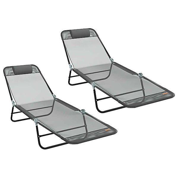 vidaXL Gartenliege Klappbare Sonnenliege 2 pcs günstig online kaufen