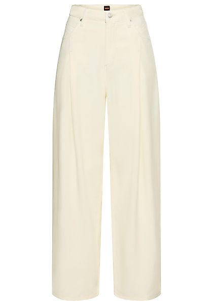 BOSS ORANGE Loose-fit-Jeans "Slouchy Pleated Mid Rise Premium Damenmode", ( günstig online kaufen