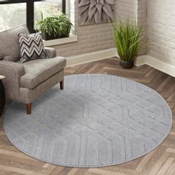 Carpet City Teppich "FLAIR138" rund 11 mm Höhe Kurzflor-Teppich, Skandi-Sti günstig online kaufen