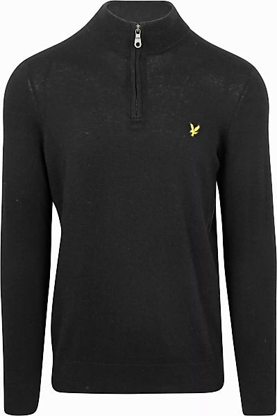 Lyle & Scott Half Zip Pull Merino Wolle Schwarz - Größe L günstig online kaufen