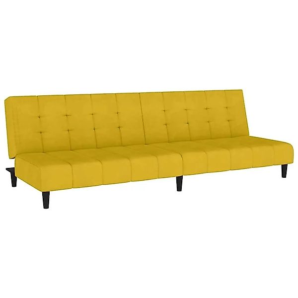 vidaXL Schlafsofa 2-Sitzer Gelb Samt 375770 günstig online kaufen