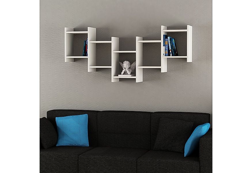 Decortie Wandregal Bat, Modernes Schwebendes Wandregal, 151 x 20 x 64 cm günstig online kaufen