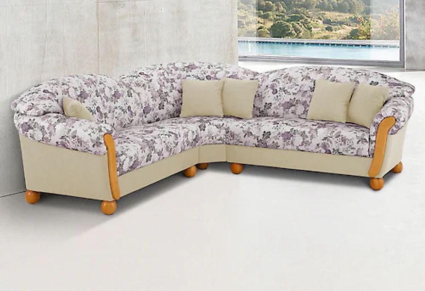 Home affaire Ecksofa »Milano, bequem mit Federkern, B/T/H 233/233/83cm, Lan günstig online kaufen