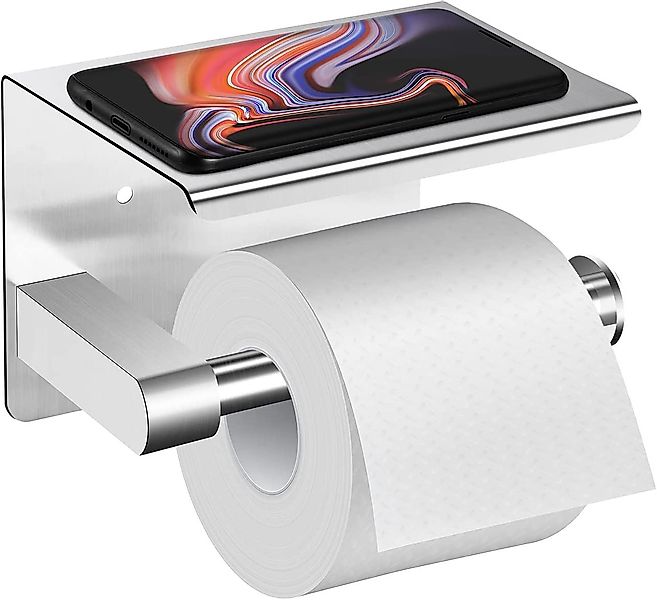 Refined Living Toilettenpapierhalter Ohne Bohren mit Ablage,Selbstklebende günstig online kaufen