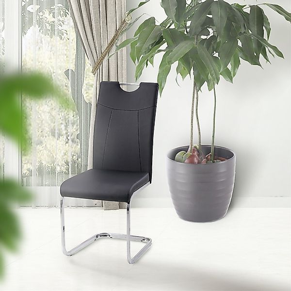HTI-Living Esszimmerstuhl Esszimmerstuhl Schwarz Kunstleder Kelly günstig online kaufen