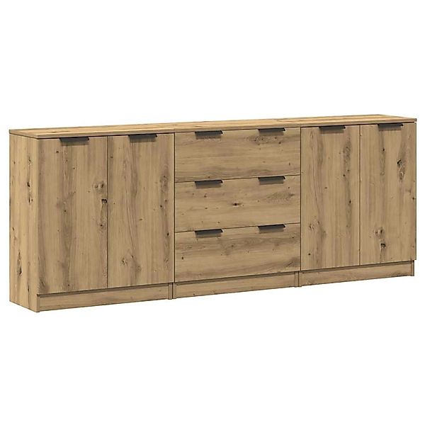 vidaXL Sideboards 3 Stk Artisan-Eiche 60x30x70 cm Holzwerkstoff 3329226 günstig online kaufen