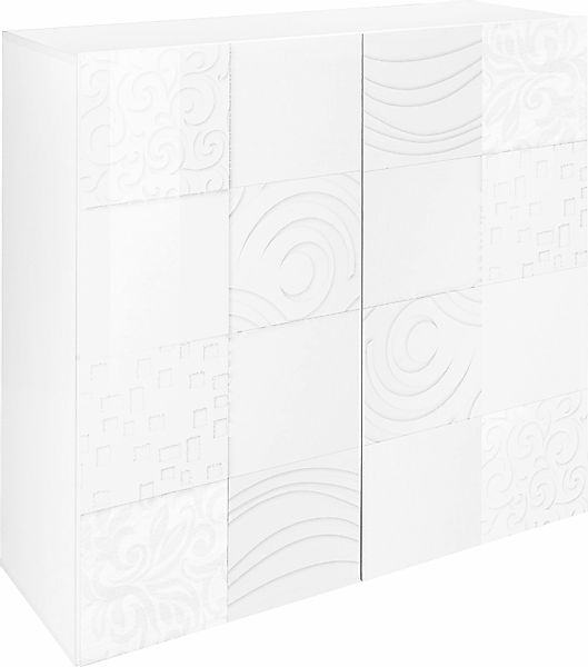 INOSIGN Highboard "Miro", Breite 121 cm mit dekorativem Siebdruck günstig online kaufen