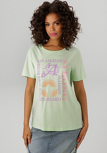 Aniston CASUAL T-Shirt mit farbharmonischen Frontprint aus Foliendruck günstig online kaufen